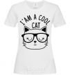 Women's T-shirt I am a cool cat White фото