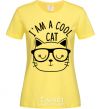 Women's T-shirt I am a cool cat cornsilk фото