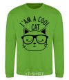 Sweatshirt I am a cool cat orchid-green фото