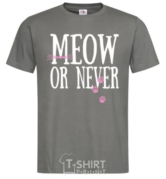 Мужская футболка Meow or never Графит фото