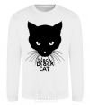 Sweatshirt Black black cat White фото