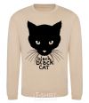 Sweatshirt Black black cat sand фото