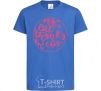 Kids T-shirt My cat thinks i'm cool royal-blue фото