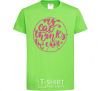 Kids T-shirt My cat thinks i'm cool orchid-green фото