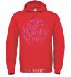 Men`s hoodie My cat thinks i'm cool bright-red фото