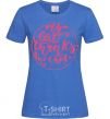 Women's T-shirt My cat thinks i'm cool royal-blue фото