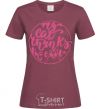 Women's T-shirt My cat thinks i'm cool burgundy фото