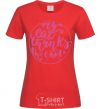 Women's T-shirt My cat thinks i'm cool red фото