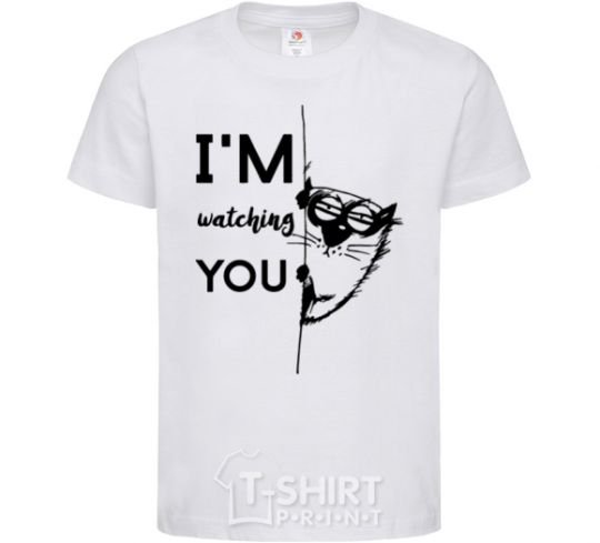 Kids T-shirt I'm watching you White фото