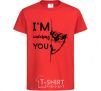 Kids T-shirt I'm watching you red фото