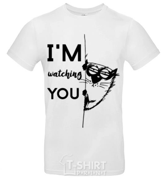 Men's T-Shirt I'm watching you White фото