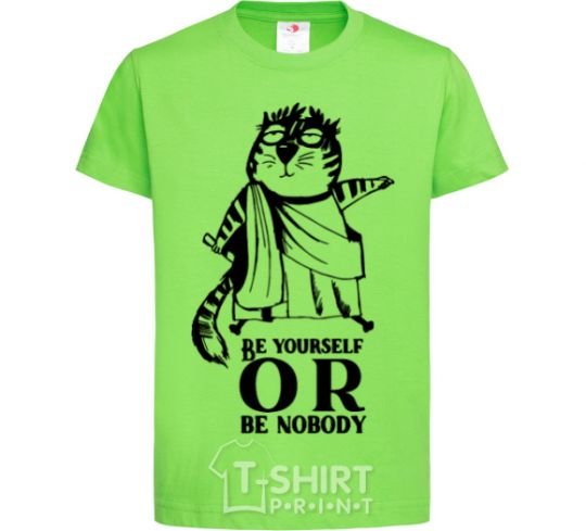 Kids T-shirt Be yourself or be nobody orchid-green фото