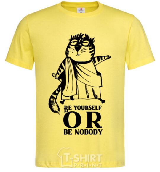 Men's T-Shirt Be yourself or be nobody cornsilk фото