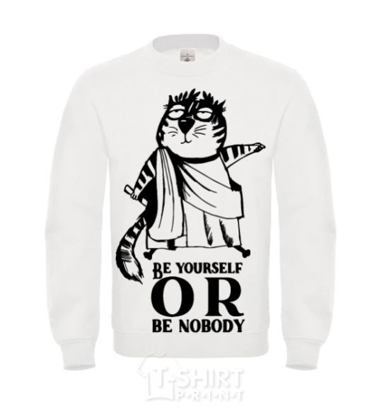 Свитшот Be yourself or be nobody Белый фото