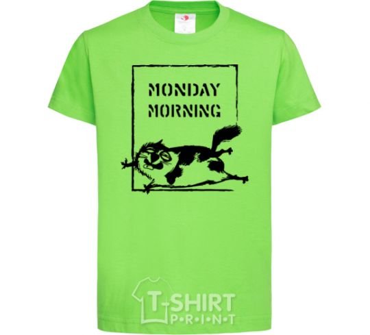 Kids T-shirt Monday morning orchid-green фото