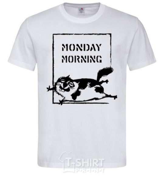 Men's T-Shirt Monday morning White фото