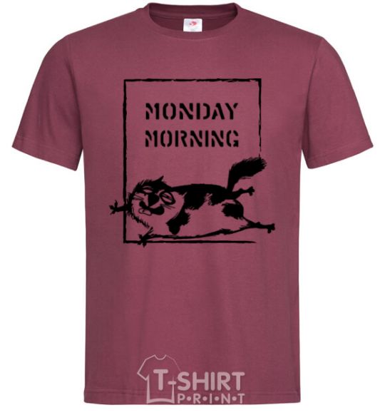 Men's T-Shirt Monday morning burgundy фото