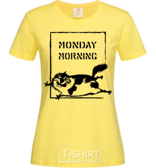 Women's T-shirt Monday morning cornsilk фото