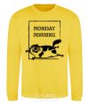 Sweatshirt Monday morning yellow фото