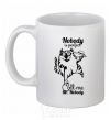 Ceramic mug Nobody is perfect call me mr nobody White фото