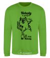 Sweatshirt Nobody is perfect call me mr nobody orchid-green фото