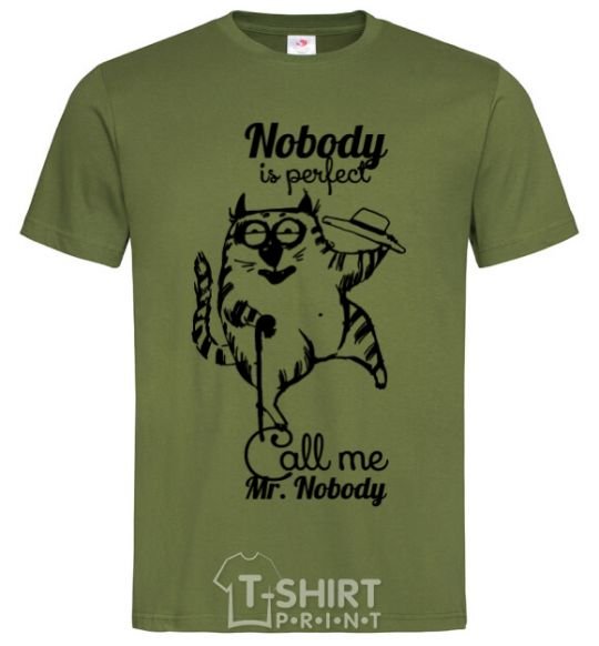 Men's T-Shirt Nobody is perfect call me mr nobody millennial-khaki фото