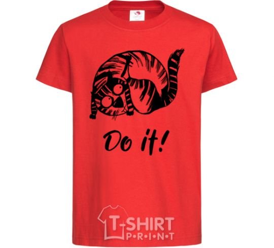 Kids T-shirt Do it red фото