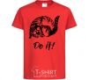 Kids T-shirt Do it red фото