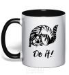 Mug with a colored handle Do it black фото