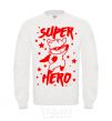 Sweatshirt Super hero cat White фото