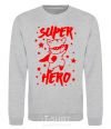 Sweatshirt Super hero cat sport-grey фото