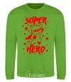 Sweatshirt Super hero cat orchid-green фото