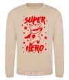 Sweatshirt Super hero cat sand фото