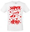 Men's T-Shirt Super hero cat White фото