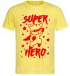 Men's T-Shirt Super hero cat cornsilk фото