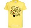 Kids T-shirt Cat's faces cornsilk фото