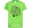 Kids T-shirt Cat's faces orchid-green фото