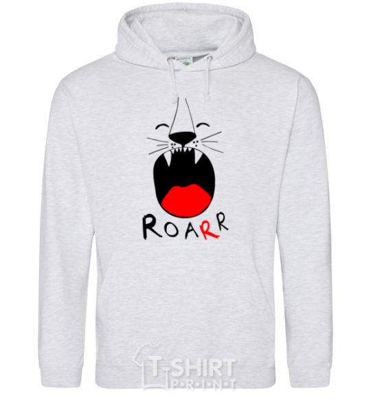 Мужская толстовка (худи) Roarr Серый меланж фото