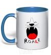 Mug with a colored handle Roarr royal-blue фото