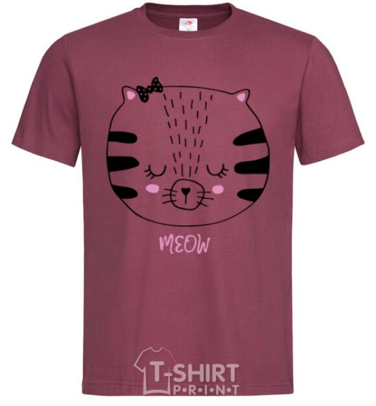 Men's T-Shirt Sweet meow burgundy фото