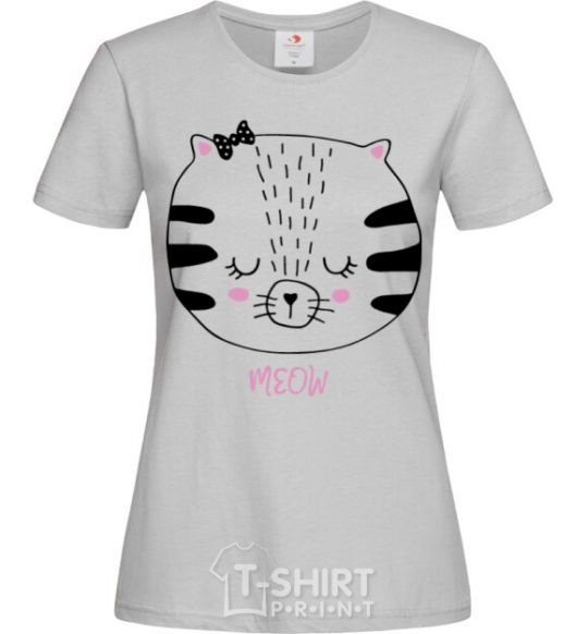 Women's T-shirt Sweet meow grey фото