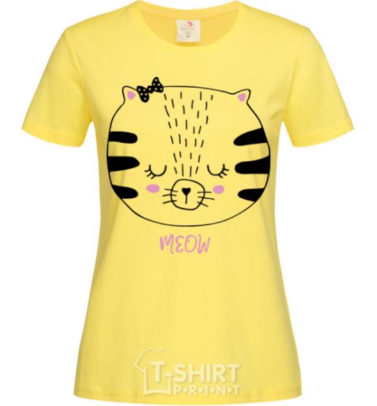 Women's T-shirt Sweet meow cornsilk фото