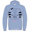 Men`s hoodie Sweet meow sky-blue фото