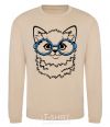 Sweatshirt Кitten in blue glasses sand фото