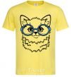 Men's T-Shirt Кitten in blue glasses cornsilk фото