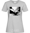 Women's T-shirt MONICA BELLUCCI'S BREASTS grey фото