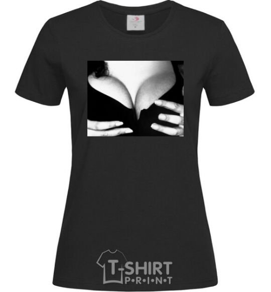 Women's T-shirt MONICA BELLUCCI'S BREASTS black фото