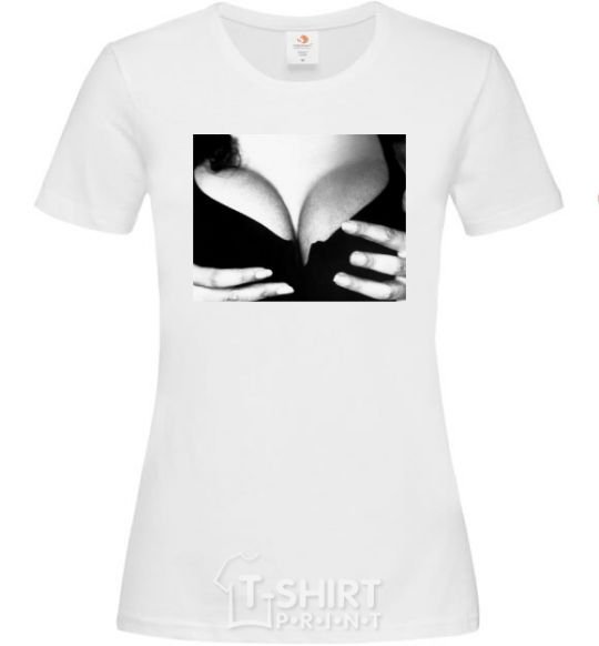 Women's T-shirt MONICA BELLUCCI'S BREASTS White фото