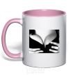 Mug with a colored handle MONICA BELLUCCI'S BREASTS light-pink фото