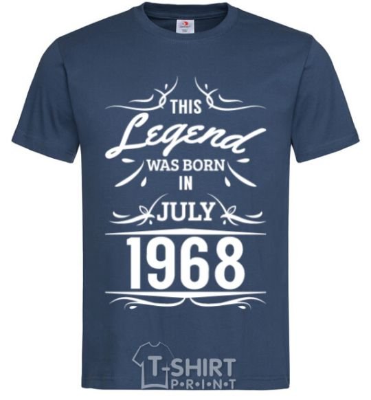 Мужская футболка This legend was born in july Темно-синий фото